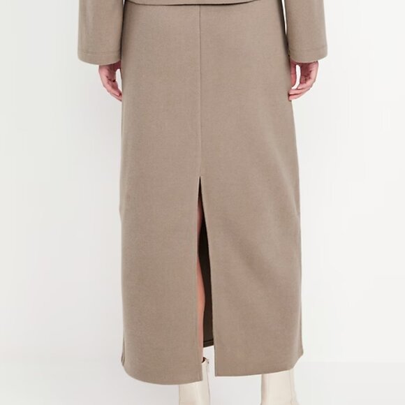 Old Navy Chocolate Malted Cozy Maxi Column Skirt/NWT/L - Picture 2 of 15